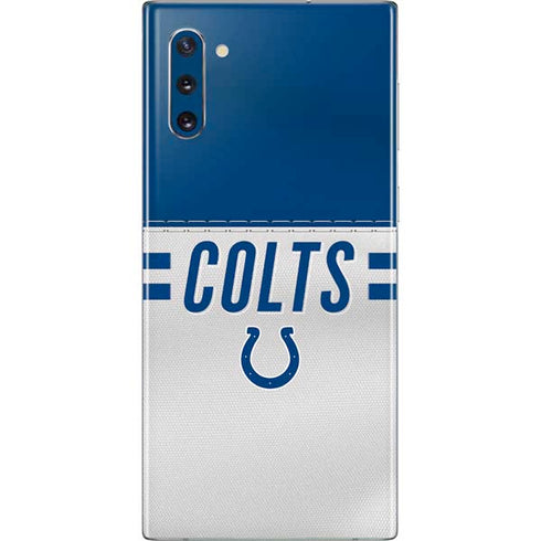 NFL Indianapolis Colts White Striped Galaxy Note 10 Skin